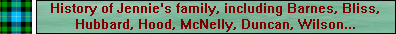 History of Jennie's family