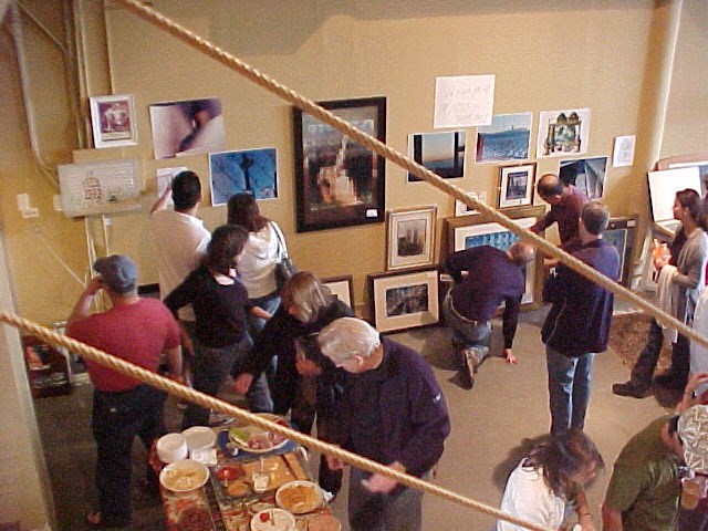 Ven Tan's display during an Artwalk